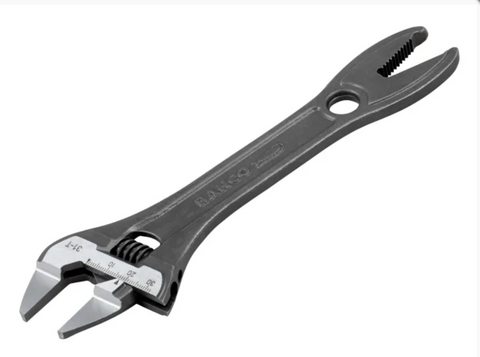 Thin Jaw Adjustable Spanner with Serrated Pipe Jaws