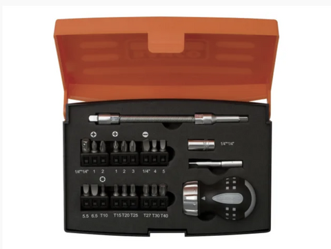 Stubby Ratchet Screwdriver Set, 22 Piece